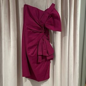 Derek Lam Elegant Magenta Off-Shoulder Dress
